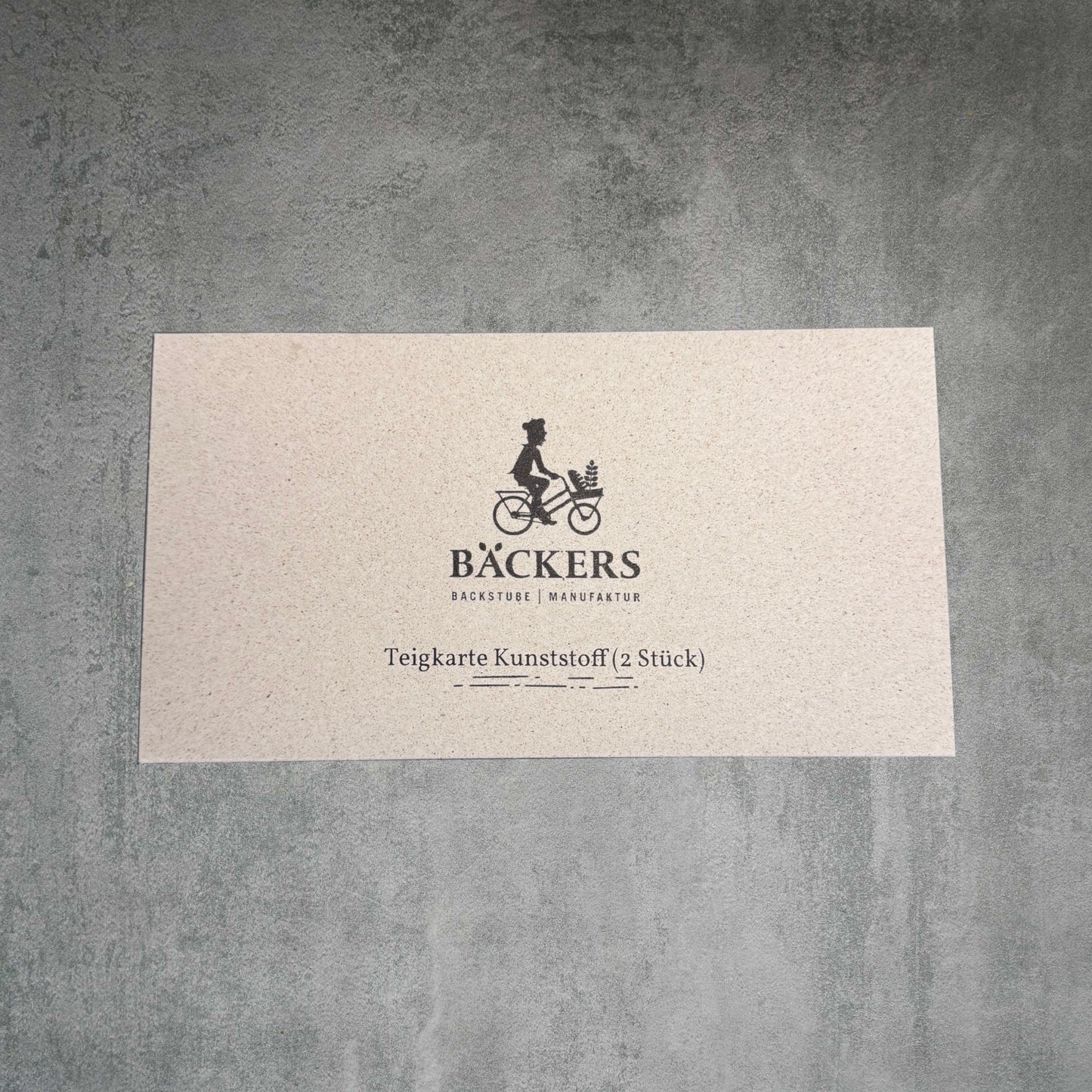 Bäckers Teigkarte Kunststoff - 2 Stück