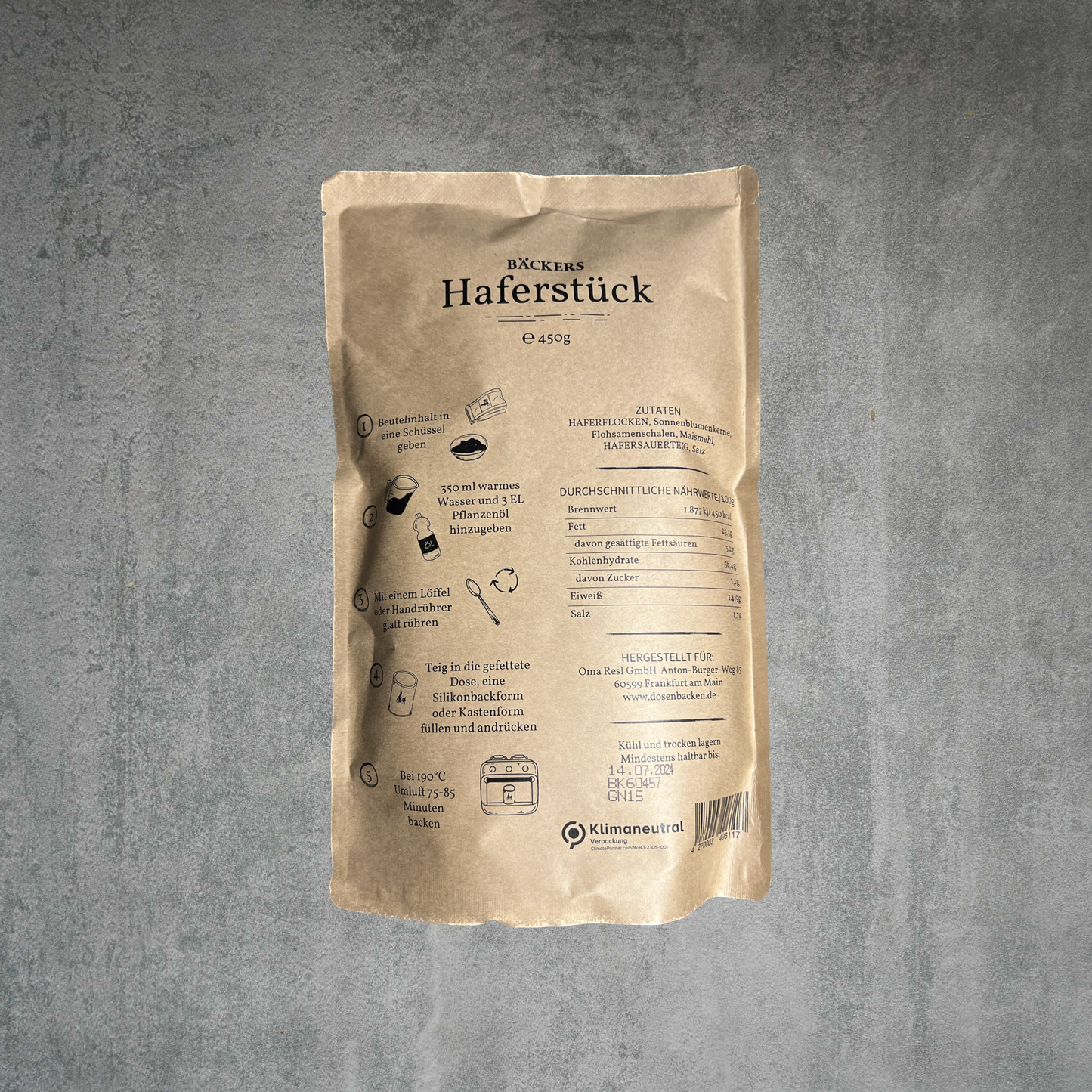 Haferstück Brotbackmischung