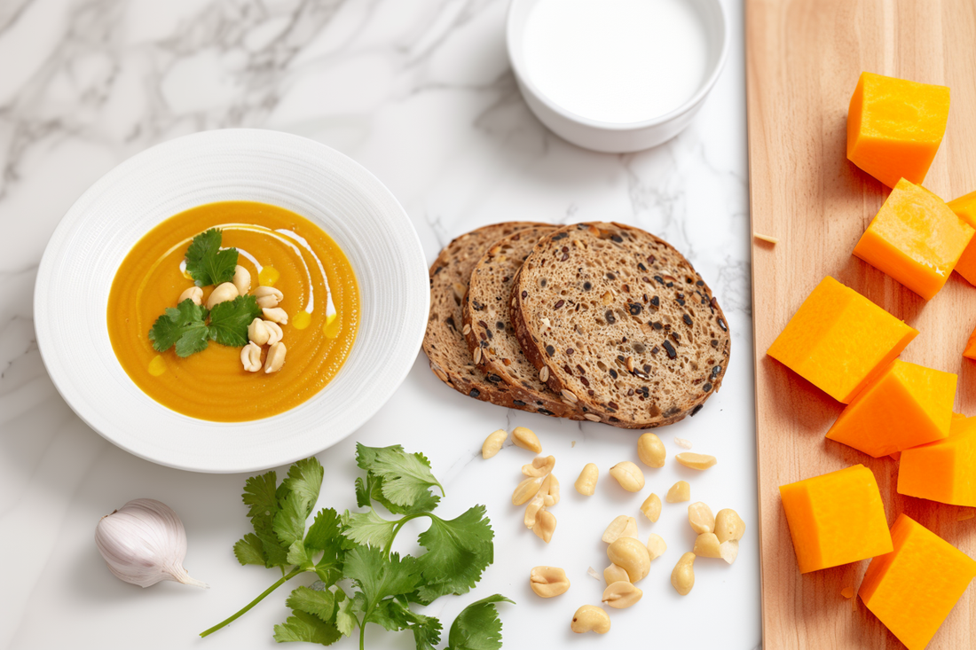 Eiweißrolle & Süßkartoffelsuppe