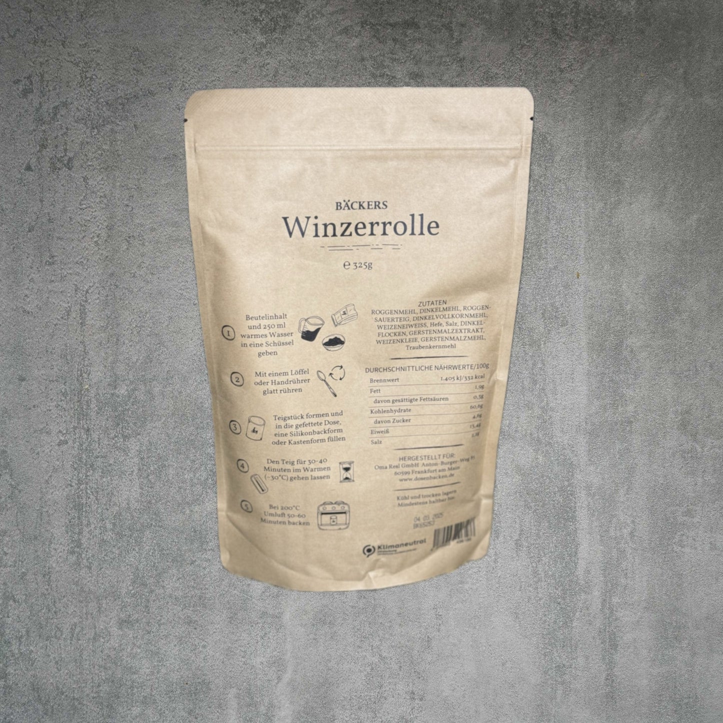 5x Winzerrolle Brotbackmischung